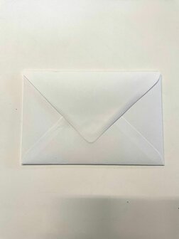 Envelop 12 x 18 cm structuur Wit