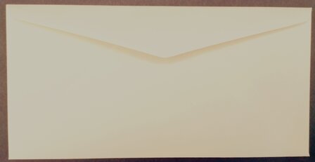 Envelop 11 x 22 cm Ivoor