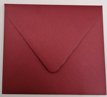 Envelop 12,5 x 14 cm Metallic red