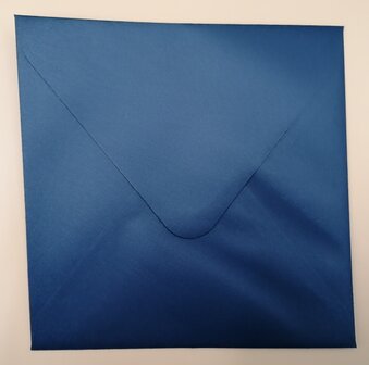 Envelop metallic blue 16 x 16cm