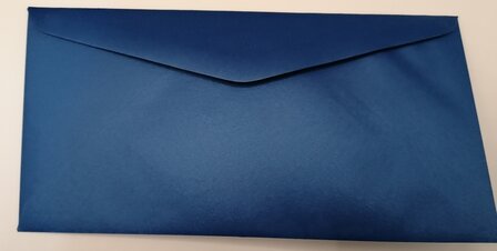 Envelop metallic blue 11 x 22cm