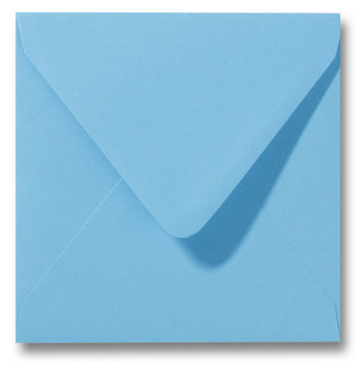 Abstractie Verkeerd Zeeslak Envelop 14 x 14 cm Oceaanblauw