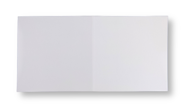 Dubbele kaart vierkant 15 x 30 cm Wit per 25 stuks